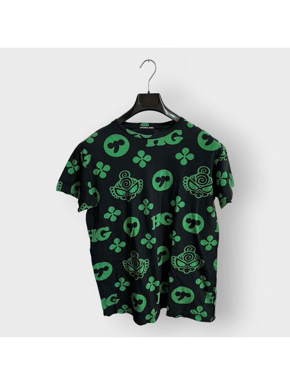 Hysteric Glamour Floral Graphic Tee Black Green Fits L Vintage